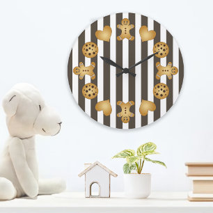 Personalized Gingerbread Man Cookie Baker Large Clock