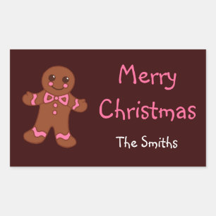 Personalized Gingerbread Stickers