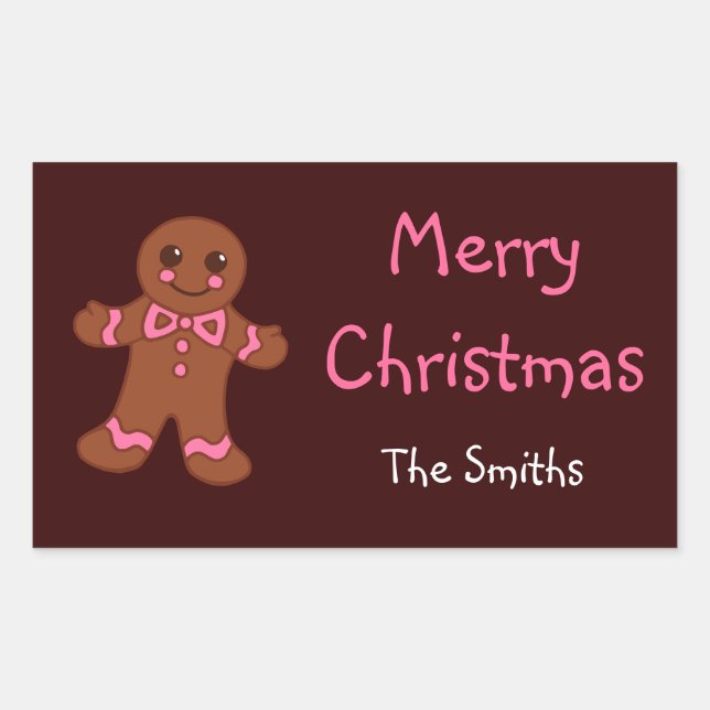 Personalized Gingerbread Stickers (Front)