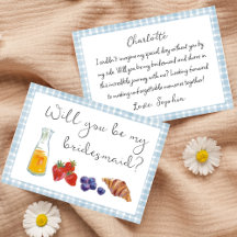 Personalized Gingham Brunch Bridesmaid Proposal