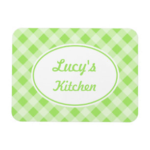 Personalized Gingham Magnet