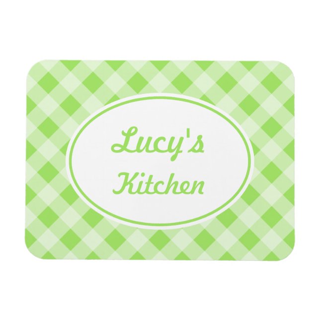 Personalized Gingham Magnet (Horizontal)