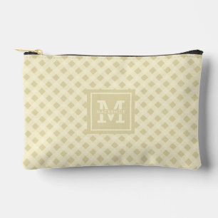 Personalized Gingham Plaid Pattern Accessory Pouch