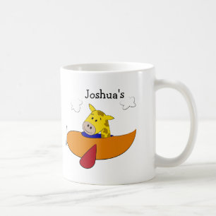Personalized Giraffe Airplane Coffee Mug