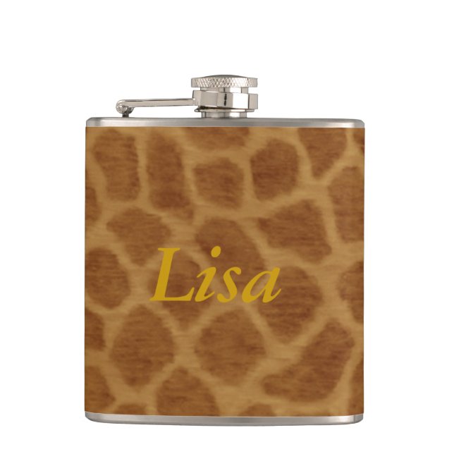 Personalized Giraffe Flask (Front)