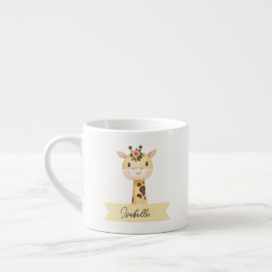 Personalized giraffe kids espresso cup