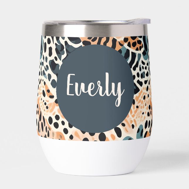 Personalized Giraffe Leopard Animal Print (Left)