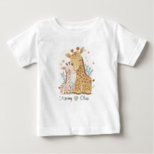 Personalized Giraffe Love Baby T-Shirt