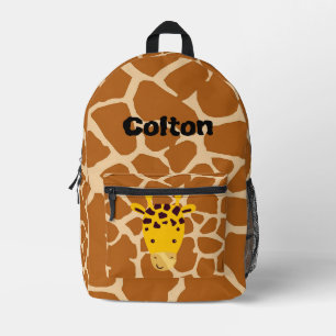 personalized Giraffe Printed Backpack
