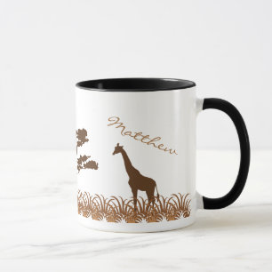 Personalized Giraffe Safari Mug