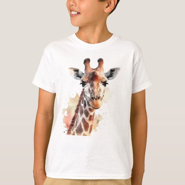 Personalized Giraffe T-shirt For Kids (Front)