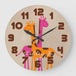 Personalized Giraffe Wall Clock