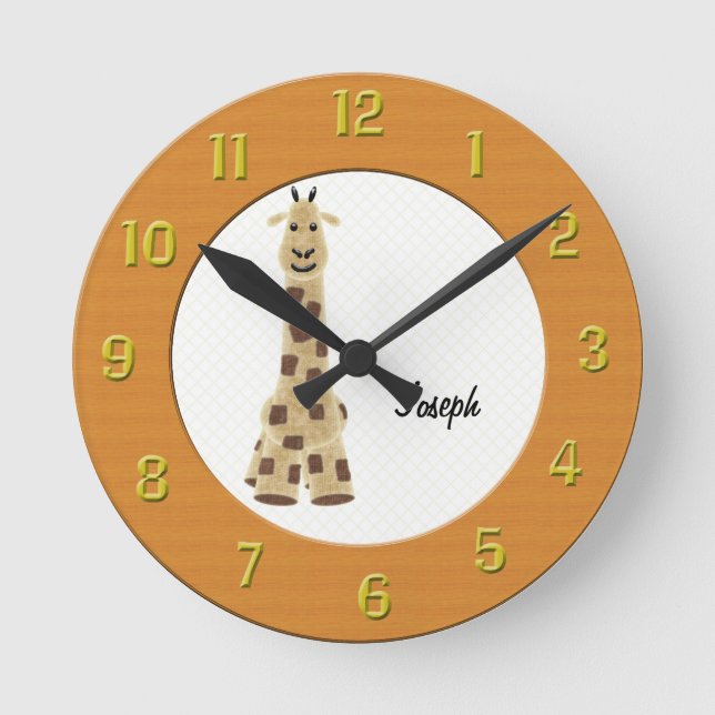 Personalized Giraffe Wall Clock (Front)