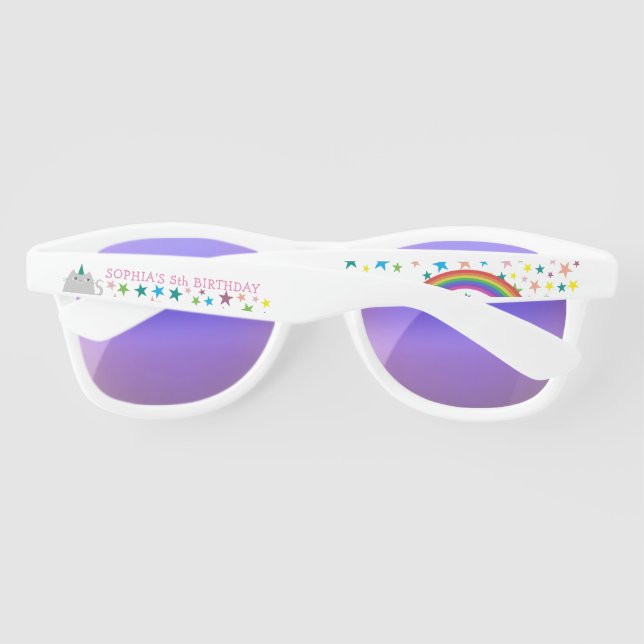 Personalized Girl Birthday Party Sunglasses (Back)