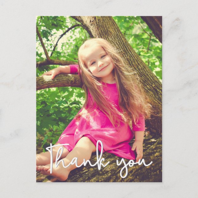 Personalized Girl birthday thank you Postcard (Front)