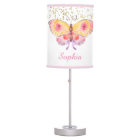 Personalized Girl Butterfly Gold Glitter Pink