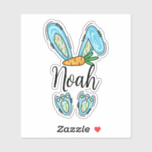 Personalized Girl Easter Bunny Sticker