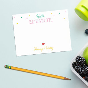 Personalized Girl Lunch Box Notes Preppy Sprinkles