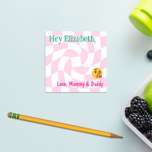 Personalized Girl Lunch Box Notes Retro Chequered