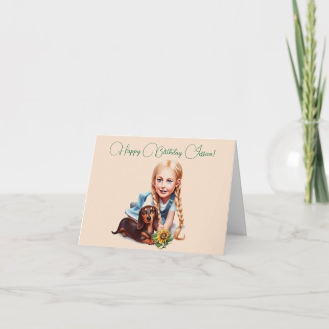 Personalized Girl Name Birthday Card (Front)