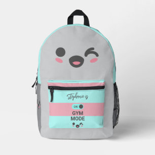 Personalized Girl On Gym Mode Fun Cute Sport Printed Backpack