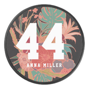 Personalized Girl Women's Hockey Player Team Gift Puck