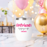 Personalized Girlfriend's Sippy Cup Wine Tumbler<br><div class="desc">Personalized girlfriend's sippy cup Name wine tumbler</div>