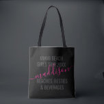 Personalized Girls Beach Trip Custom Tote Bag<br><div class="desc">Personalized Girls Weekend Beach Trip Custom Tote Bag with editable text and wording for your year,  destination or location,  name,  and fun quote like "beaches,  besties,  and beverages" makes a fun and useful keepsake for your travel squad or bridesmaids.</div>