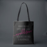 Personalized Girls Beach Trip Custom Tote Bag<br><div class="desc">Personalized Girls Weekend Beach Trip Custom Tote Bag with editable text and wording for your year,  destination or location,  name,  and fun quote like "beaches,  besties,  and beverages" makes a fun and useful keepsake for your travel squad or bridesmaids.</div>