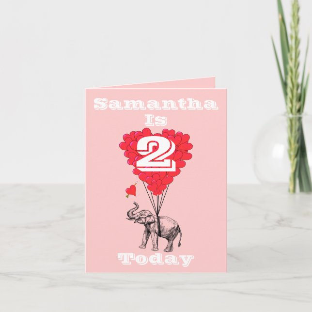 Personalized girls Birthday Card (Front)