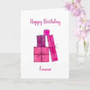 Personalized girl's birthday card