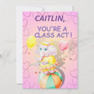 Personalized Girls Birthday Greeting Card