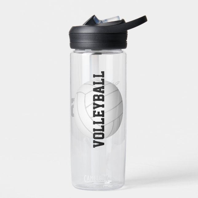 personalized girls boys volleyball  water bottle (Left)