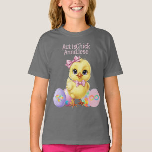 Personalized Girl's Easter Cute Autism AutisChick T-Shirt