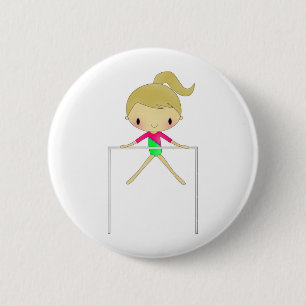 Personalized Girls Gymnastic apparel & accessories 2 Inch Round Button