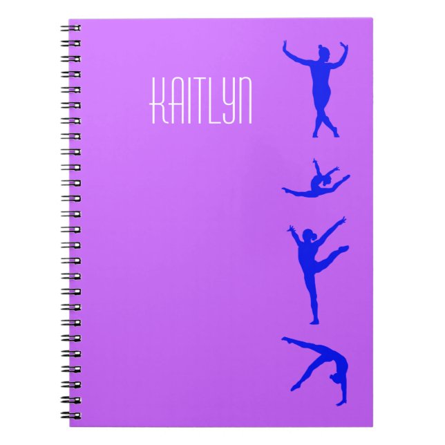 Personalized Girls Gymnastics Notebook (Front)