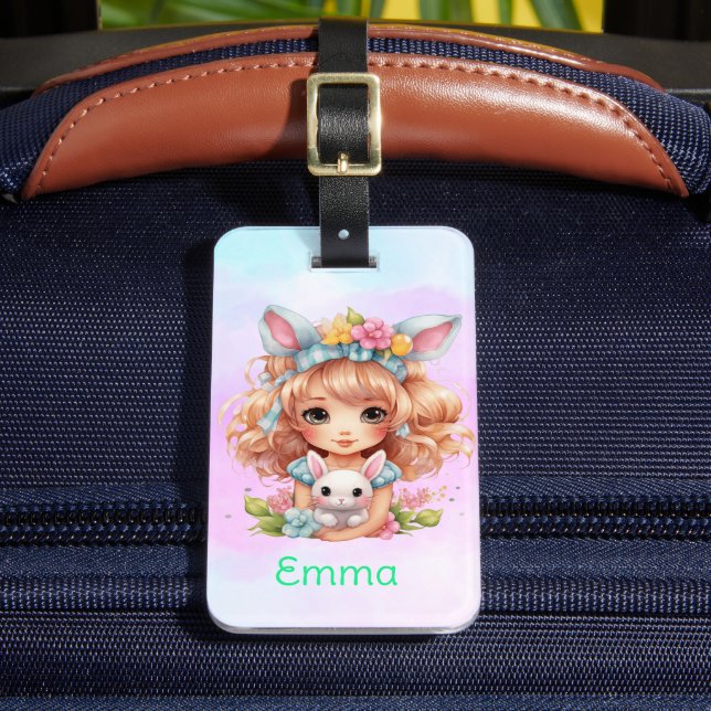 Personalized girls luggage tag (Front Insitu 2)