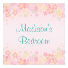 Personalized Girls Name Blue Pink Modern Girly
