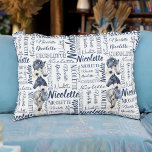 Personalized girls name pillow with horses<br><div class="desc">Personalized girls name pillow with horses,  lovely custom gift for a horse lover.</div>