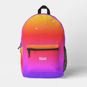 personalized girl's name printed backpack