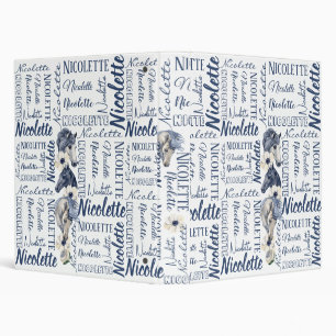 Personalized girls name with horses  binder