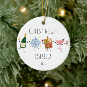 Personalized Girls Night Christmas Ornament