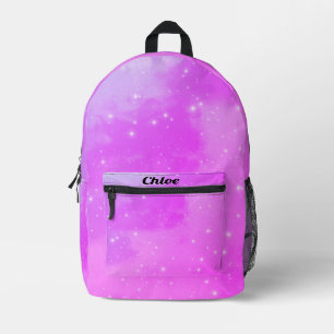 personalized girl's printed backpack