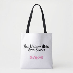 Personalized Girls Trip Canvas Tote