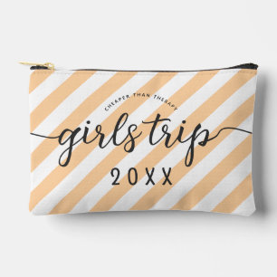 Personalized Girls Trip Cheaper Than Therapy Accessory Pouch