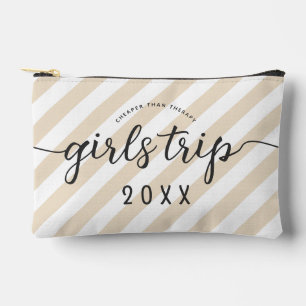Personalized Girls Trip Cheaper Than Therapy Accessory Pouch
