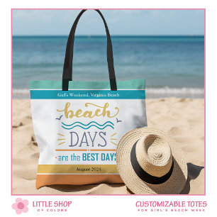 Personalized Girls Weekend at the Beach Tote Bag