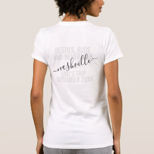 Personalized Girls Weekend Besties Trip Custom T-Shirt
