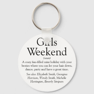 Personalized Girls Weekend Definition Keychain