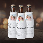 Personalized Girls Weekend Definition Photo Bottle Cooler<br><div class="desc">Personalize with your definition of a perfect girls' weekend,  and add the names of your besties and a special photo. Designed by Thisisnotme©</div>